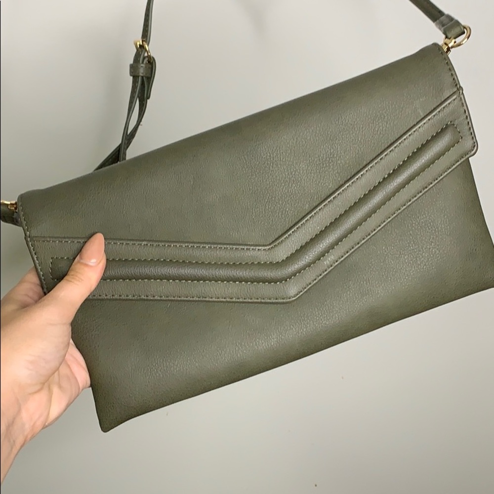 Dark green envelope Crossbody bag